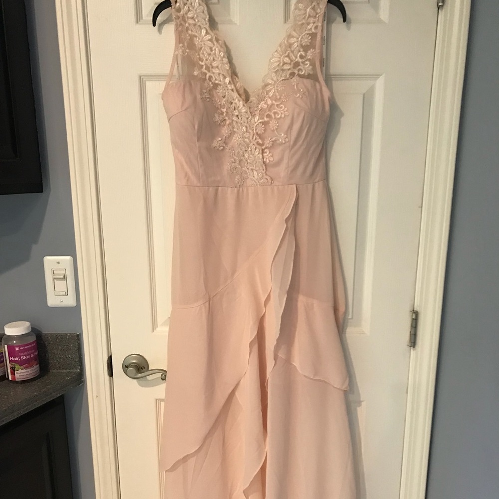 Blush bridesmaid dress